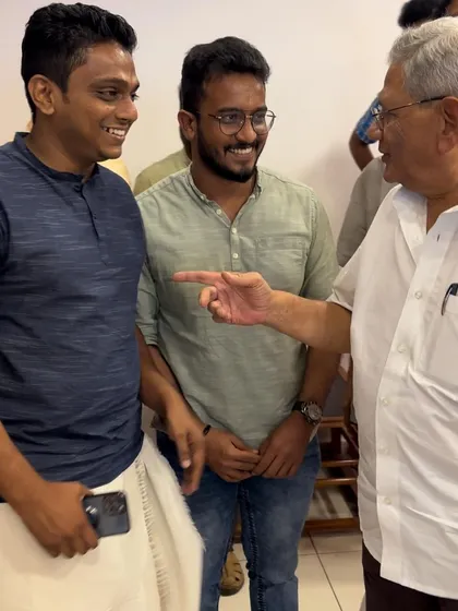 In conversation with Mr. Yechury. Open dialogue with leaders across the spectrum is key to understanding different perspectives on economic growth and development.