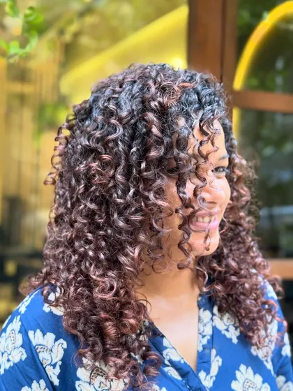 A special birthday color makeover for a lovely client. We went with a warm, dimensional balayage to celebrate her new year, all without using any bleach.