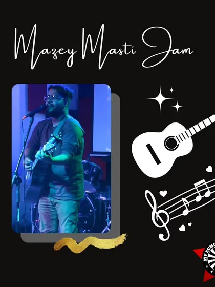 A snapshot of a guitarist and singer lost in the music during a jam. These are the moments of pure joy we create.