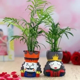 Add a touch of royal fun to any desk or shelf with this adorable king and queen planter set. These quirky pots are a great way to show your affection and bring a smile to their face.