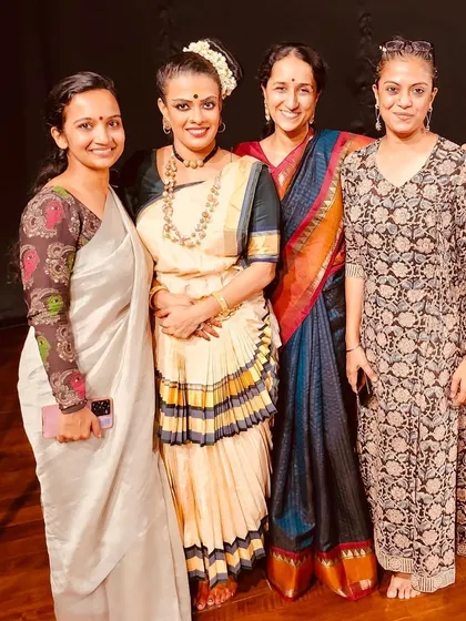 With the talented dancers of 'Her Story'. These intelligent artists brought the complex characters of Shoorpanakha, Kaikesi, and Hidimbi to life on stage.