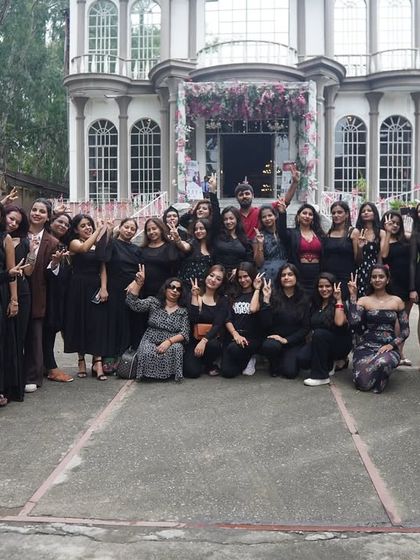 Fashion show ready. We love providing hands-on opportunities like this fashion show internship for our students to step into the role of professional makeup artists.