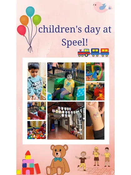 A collage from our Children's Day party. We celebrated our little ones with a train ride, a ball pit, temporary tattoos, and lots of play, because every child deserves to be celebrated.