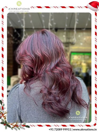 This fiery red color commands attention. It's a powerful and confident look, styled with voluminous waves to showcase its richness and shine.