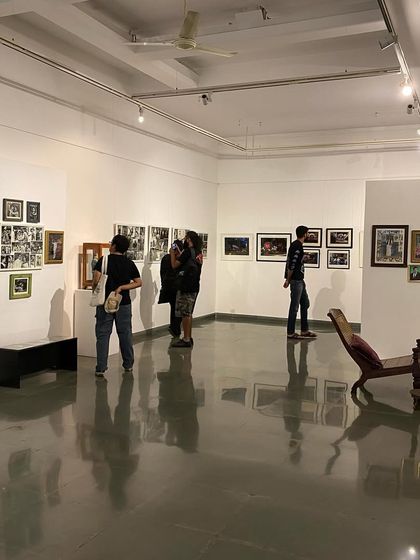 A wide view of the gallery space during the 'Southern Stars' exhibition.