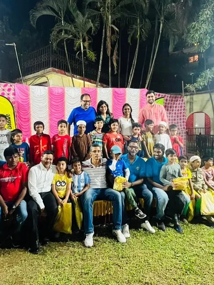 The community coming together to support the next generation of footballers in Madanpura. It's a collaborative effort to bring quality coaching to this historic football hub.