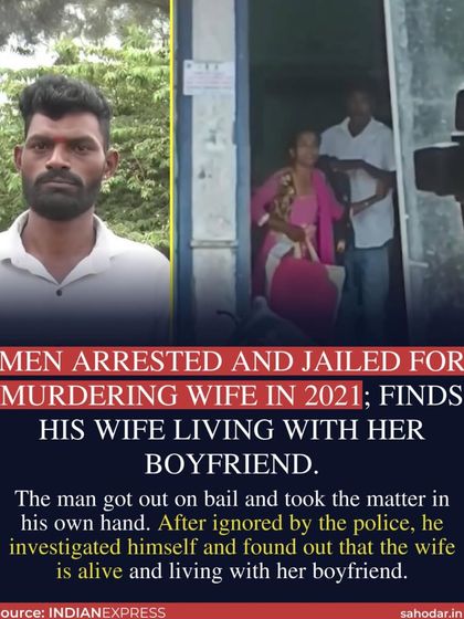 This news story highlights a shocking case of a false murder charge, where a man was jailed for two years for his wife's "murder," only to find her alive and living with her boyfriend. It exposes major flaws in police investigation and the plight of the wrongly accused.
