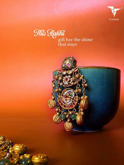 A treasurable piece for your treasure. This traditional earring with intricate meenakari and gold coin drops is a timeless and classic gift that shows how much you care.