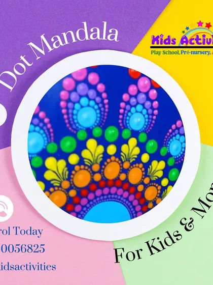 Discover the meditative art of Dot Mandala. We offer these calming and intricate workshops for both kids and moms. It's a wonderful way to improve focus, practice patience, and create a stunning piece of geometric art.