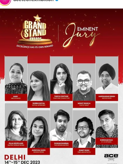 It was an honor for me, Pawan Sharma, to be part of the Eminent Jury for the Grand Stand Awards at the Acetech exhibition. It is a great platform for recognizing excellence in design.