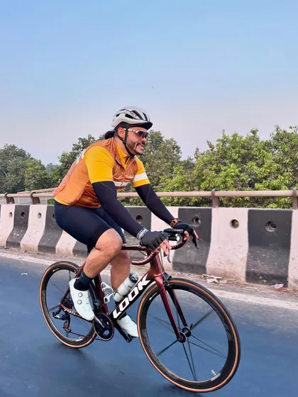 A member enjoying the ride on his sleek LOOK 795 Blade RS bike.
