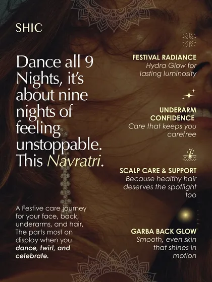Dance all nine nights feeling unstoppable. Our festive care journey for Navratri includes festival radiance for the face, underarm confidence, scalp care, and a garba back glow.