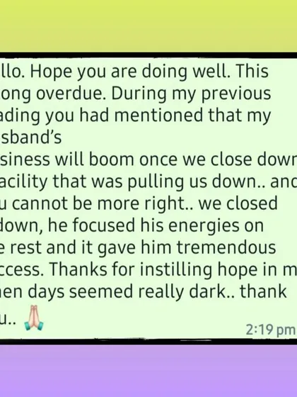 This client's experience shows how a tarot reading can provide the specific clarity needed to make a tough but necessary decision. My guidance helped them identify an energy drain in their business, and letting it go led to tremendous success. Sometimes, the cards show us what we need to release to grow.