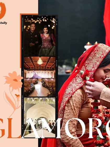 A beautiful bride during her wedding ceremony at Maanikya. The venue's grandeur and elegant decor details create a perfect setting for capturing timeless wedding photographs.