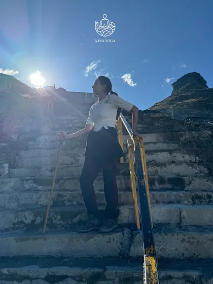 Climbing the steps to Hemkunt Sahib, with the sun as my witness. Each step felt like a surrender, letting go of the noise and moving closer to the profound stillness and gratitude that awaited at the top.