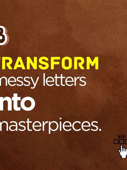 My goal is to help transform messy letters into masterpieces. It's about giving children the tools and confidence to create work they are proud of.