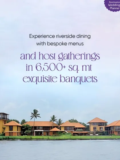 Taj Ganga Kutir offers exquisite banquets and riverside dining experiences, perfect for a luxurious wedding celebration.