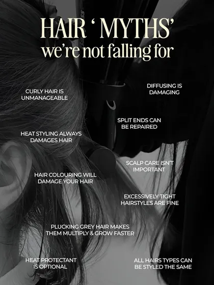 We debunk common hair myths with facts. Real knowledge builds real skill, from understanding that split ends can't be repaired to knowing heat protectant is not optional.