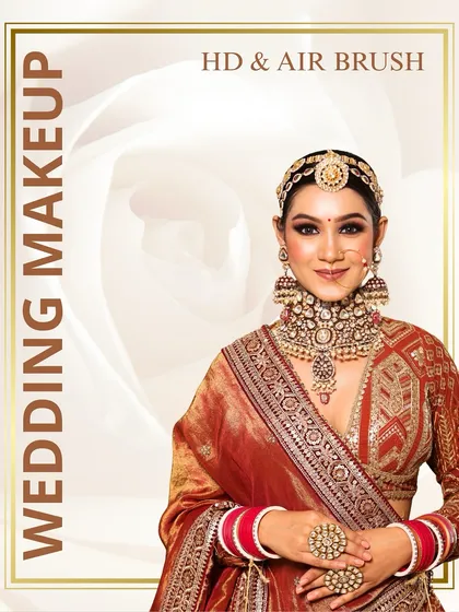 I offer both HD and Airbrush wedding makeup to give you that flawless finish. We'll decide together which option is best for your skin and your big day.