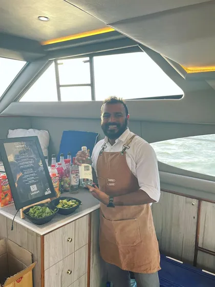 Taking the party to the water with our yacht party bartending service. We set up a complete mobile bar on board, serving custom cocktails and ensuring a seamless, luxury experience for bachelorette parties and private weekend getaways.