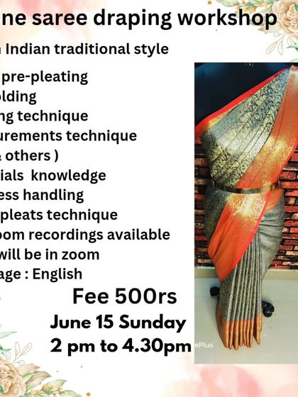 A flyer for a Sunday workshop, a popular time for many of my students. I try to offer classes on both weekdays and weekends.