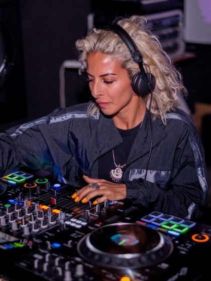 A shot of me at the decks, used to promote the 'Anushka & Friends' night in London. It was a special, limited-capacity event.