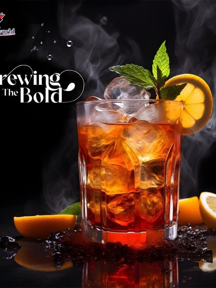 Brewing for the bold. This smoky, intense-looking cocktail is for those with bold souls, highlighting our ability to cater to adventurous palates.