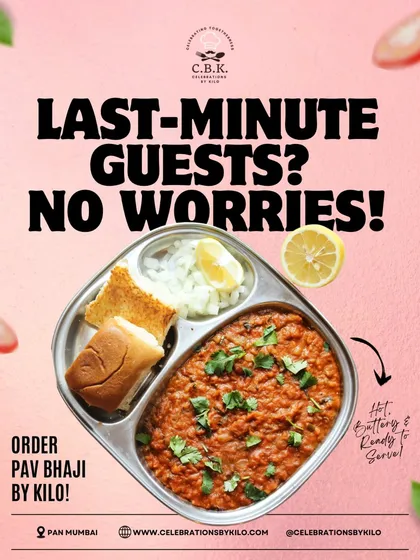 Last minute guests are no longer a worry. Our Pav Bhaji by the kilo is a crowd favorite, arriving hot, buttery, and ready to serve. It’s the perfect, hassle free solution for any impromptu get together.