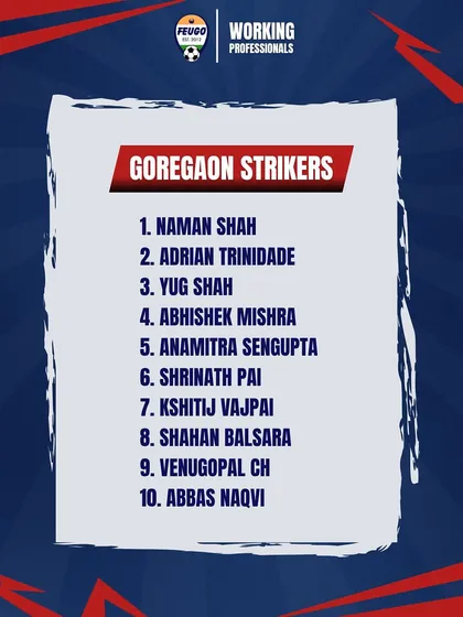Meet the Goregaon Strikers, one of the formidable squads from our Open Age category for working professionals.