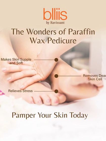 Discover the benefits of our paraffin wax pedicure. This treatment is designed to make skin supple, remove dead skin cells, and relieve stress.