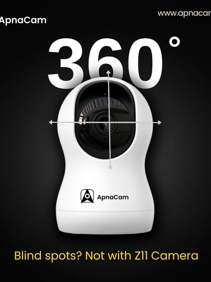 Blind spots? Not with our Z11 Camera. This image emphasizes its 360-degree coverage, ensuring every part of your room is visible and secure.