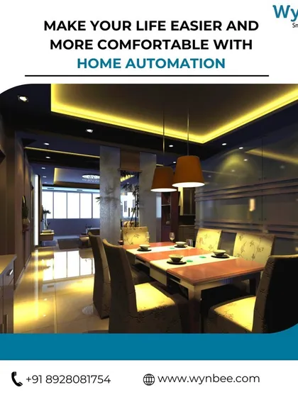I can help make your life easier and more comfortable with home automation. This dining room is an example of how I can give you command over your entire home from a single, intuitive interface.