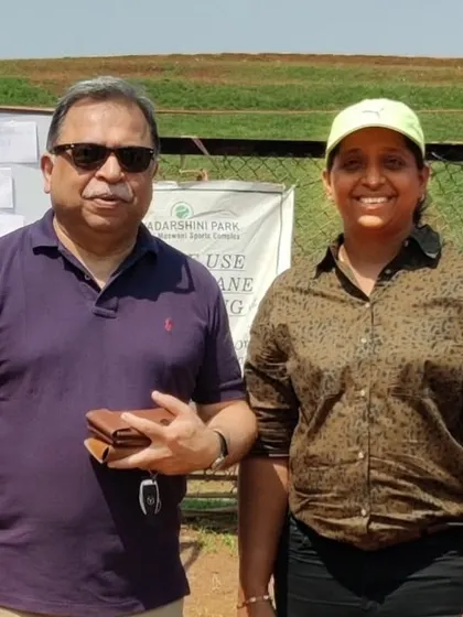 A happy moment meeting Olympian Adille Sumariwalla at the Maharashtra State Youth Athletics Meet. His advice to my young athletes was invaluable.