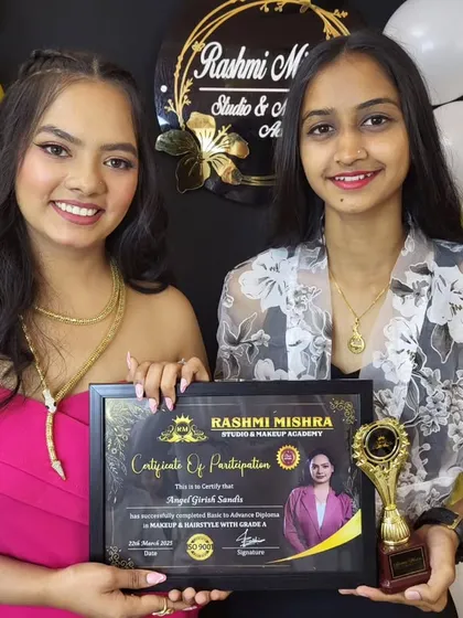 Handing over the certificate of completion to a dedicated student. This diploma is ISO registered, giving her an edge in the professional world.