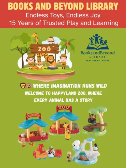 Welcome to the Happyland Zoo. This playset is great for imaginative fun, helping your child learn about animals while developing storytelling skills with the included zookeeper and train.