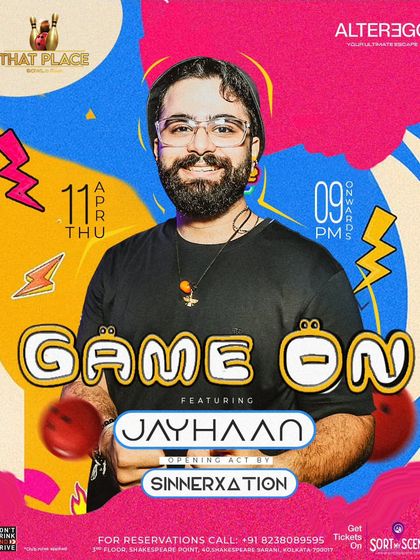 Poster for my 'Game On' event in Kolkata. I'm always excited to team up with local promoters and artists for a great night.