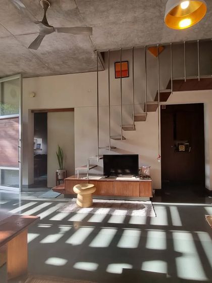 The play of sun and shadows is a key feature in my own home. The patterns cast by the window mullions and louvers move across the floor throughout the day, creating a dynamic and ever-changing quality of light.