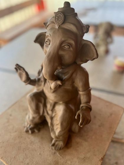 My hand-sculpted Ganesha for this year. Making him always brings me so much joy, peace, and motivation.