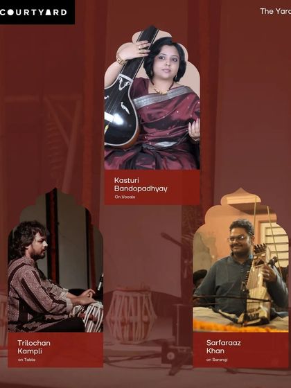 This poster announces an evening of Thumris with Kasturi Bandopadhyay. I provide tabla support for various Hindustani vocal styles, adapting my playing to the specific needs of each genre.