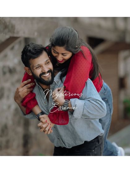 A playful piggyback ride, capturing the fun and carefree spirit of the couple's relationship.