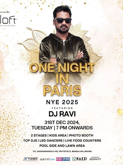 A solo poster of me for the 'One Night in Paris' NYE event.