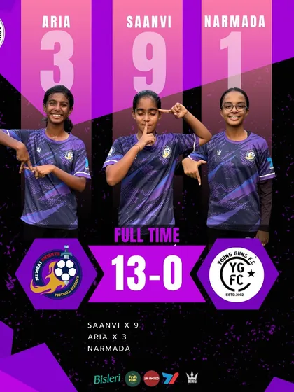 An incredible 13-0 win for our U14 girls on Matchday 1 of the SFL League, with Sanvi scoring an amazing nine goals.