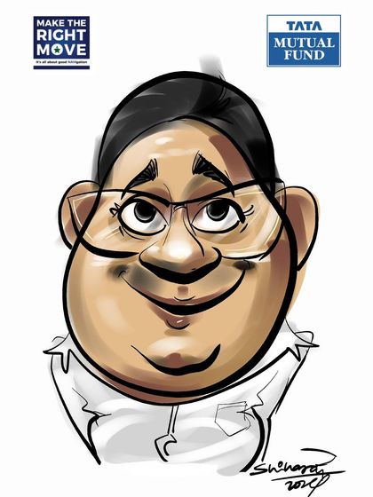 This is a duplicate of ID 21, a digital caricature from the Tata Mutual Fund event. Providing these portraits is an excellent way to engage attendees.