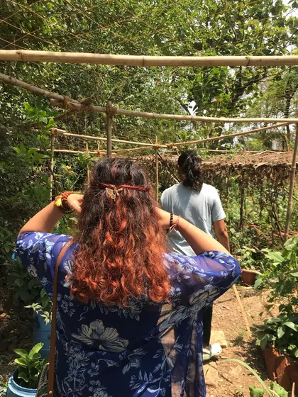 This is my world. Walking through a space built with natural materials, I feel a sense of belonging and purpose in building this new earth vision.