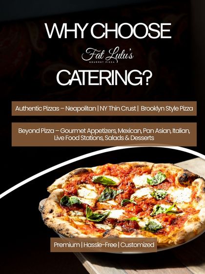Here’s why you should choose our catering. We offer authentic pizzas, a diverse menu with gourmet appetizers and multi-cuisine options, and a premium, hassle-free customized service.