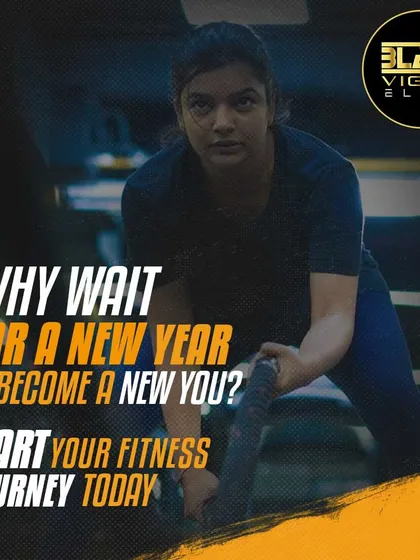 Why wait for a new year to become a new you? A member engages in a powerful battle rope workout, showing that the best time to start your fitness journey is today.