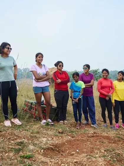 The amazing group of women climbers who helped lead the session for the schoolgirls. It takes a community to create opportunities like this.