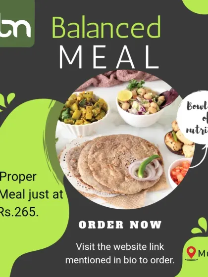 This graphic highlights our affordable pricing for a proper diet meal. It's a simple call to action, showing that a bowl full of nutrition is accessible and easy to order.