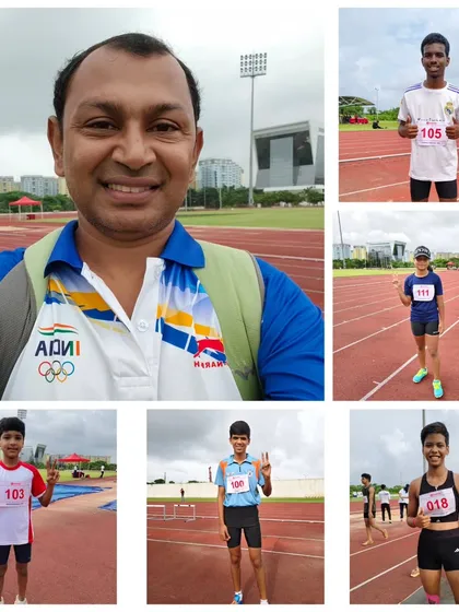 A collage of me with my athletes at a competition. A coach's main goal is to partner with athletes to help them define and achieve their objectives.