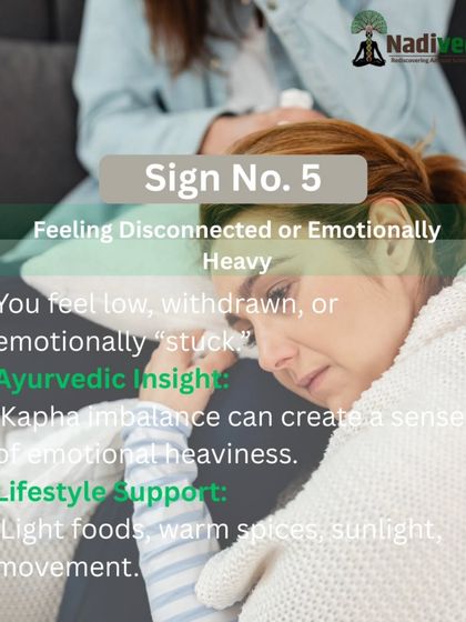 Feeling emotionally heavy or disconnected can be due to a Kapha imbalance. This feeling of stagnation can manifest physically as poor digestion or skin dullness. My treatment helps bring lightness and flow back to the body and mind.
